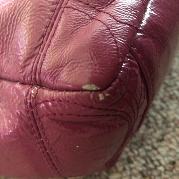 Burgundy coach diaper bag